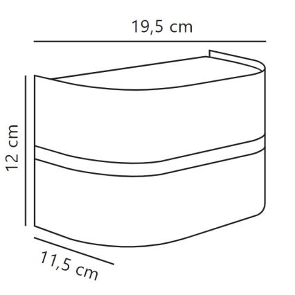 Nordlux - Aplique de exterior SIBELIS 1xE27/10W/230V IP44 marrón