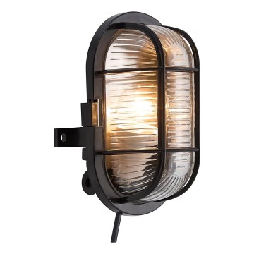 Nordlux - Aplique de exterior SKOTLAMPE 1xE27/60W/230V IP44 negro