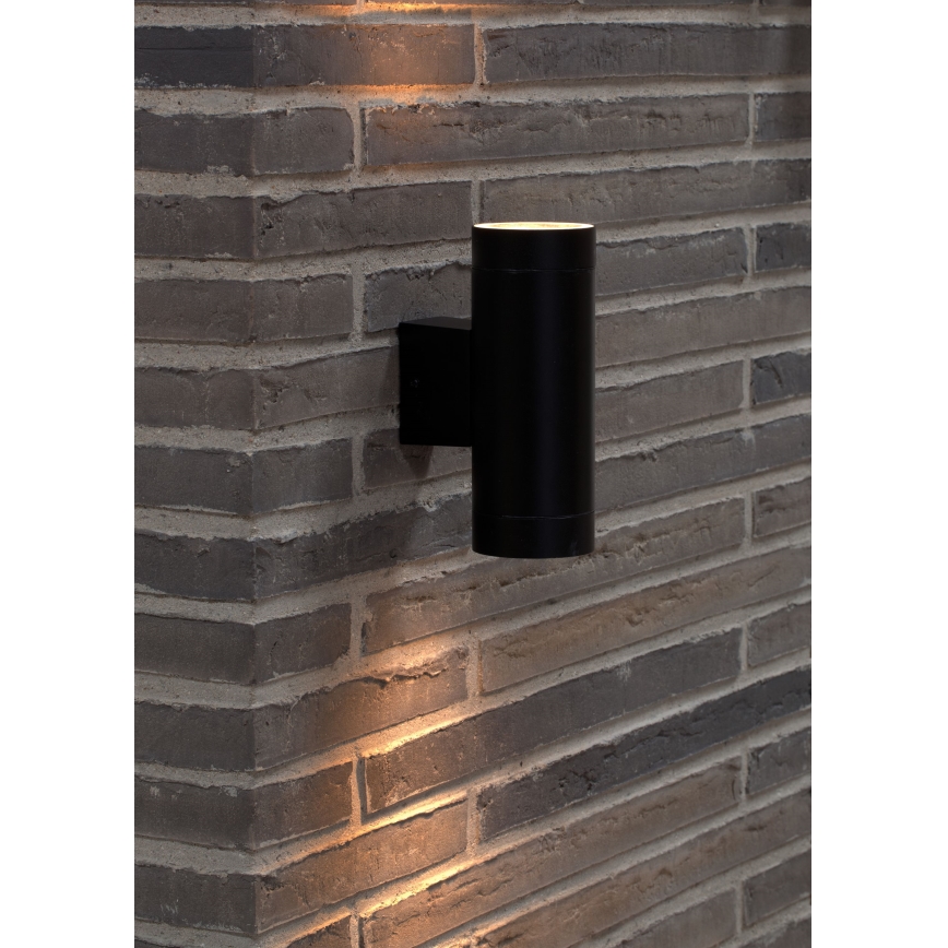 Nordlux - Aplique de exterior TIN 2xGU10/35W/230V IP54 negro