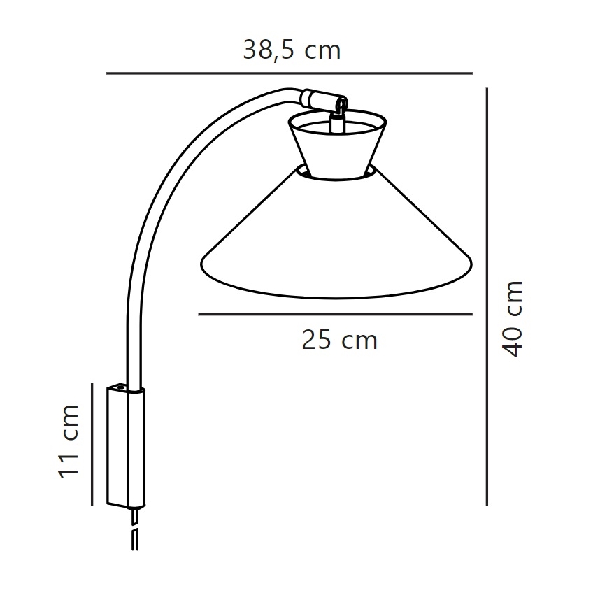 Nordlux - Aplique DIAL 1xE27/40W/230V blanco
