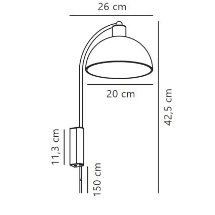 Nordlux - Aplique ELLEN 1xE14/40W/230V dorado
