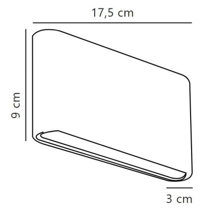 Nordlux - Aplique LED para exterior KINVER LED/8,5W/230V IP54 negro