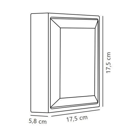 Nordlux - Aplique LED para exterior OLIVER LED/9W/230V IP54 17,5x17,5 cm