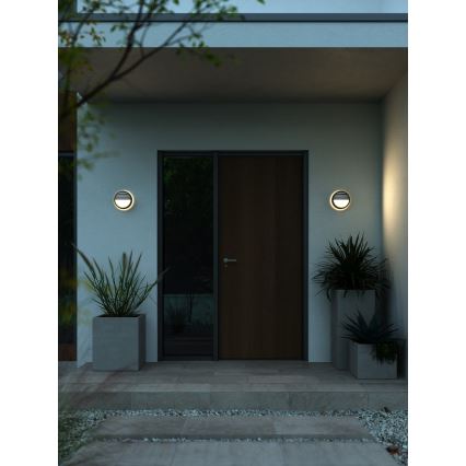 Nordlux - Aplique LED para exterior OLIVER LED/9W/230V IP54 diá. 19,5 cm