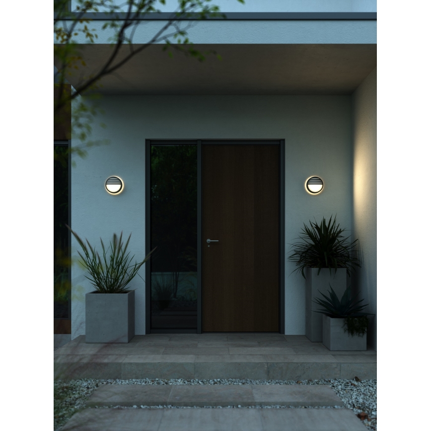 Nordlux - Aplique LED para exterior OLIVER LED/9W/230V IP54 diá. 19,5 cm