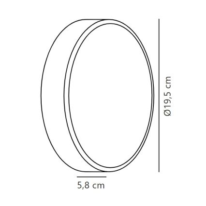 Nordlux - Aplique LED para exterior OLIVER LED/9W/230V IP54 diá. 19,5 cm