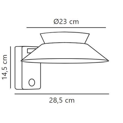 Nordlux - Aplique LED solar con sensor JUSTINA LED/5W/3,7V IP44