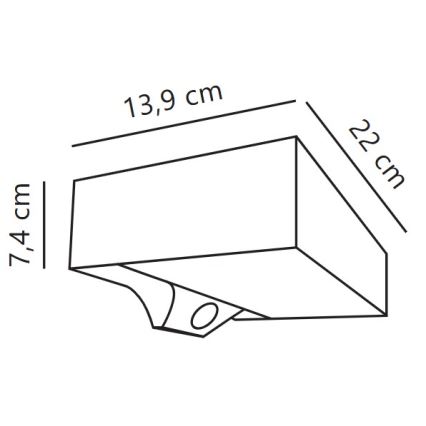 Nordlux - Aplique LED solar con sensor MONAY LED/5W/5V 3000K IP44