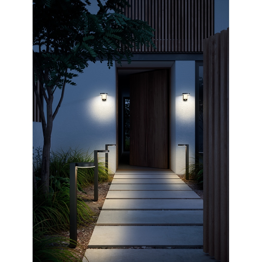 Nordlux - Aplique LED solar con sensor RICA LED/5W/3,7V IP44 redondeado