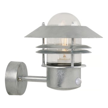 Nordlux - Aplique para exterior con sensor BLOKHUS 1xE27/60W/230V IP54