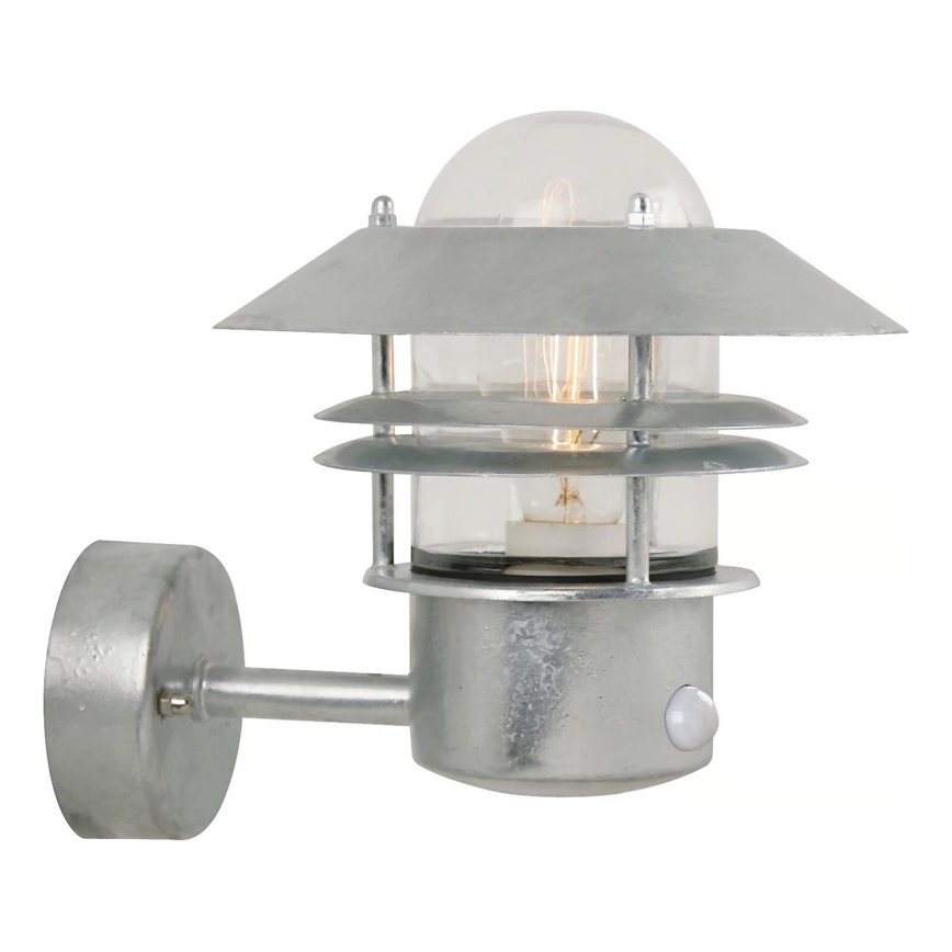 Nordlux - Aplique para exterior con sensor BLOKHUS 1xE27/60W/230V IP54