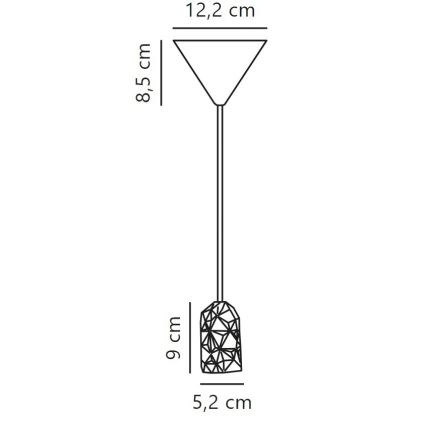 Nordlux - Cable de alimentación HANG 1xE27/40W/230V cobre/negro