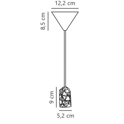 Nordlux - Cable de alimentación HANG 1xE27/40W/230V gris/negro