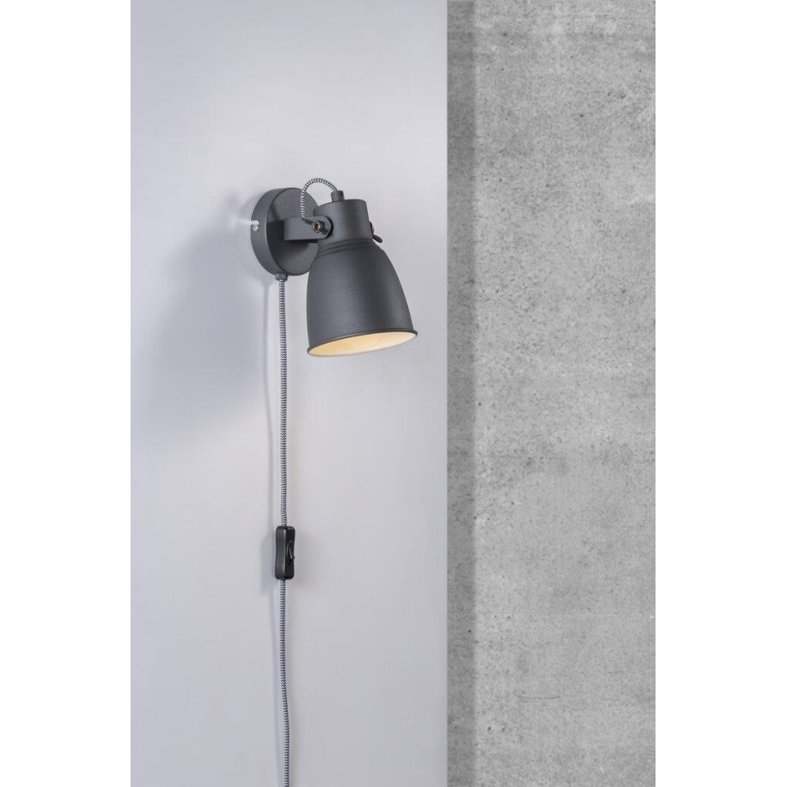 Nordlux - Foco de pared ADRIAN 1xE27/25W/230V antracita