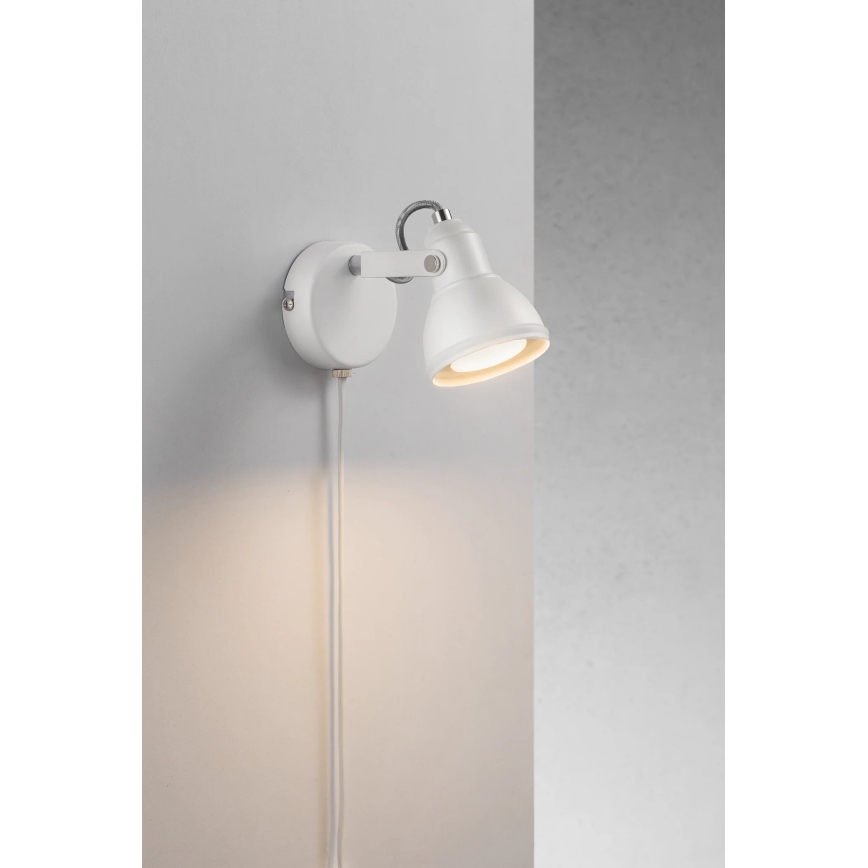 Nordlux - Foco de pared ASLAK 1xGU10/35W/230V blanco