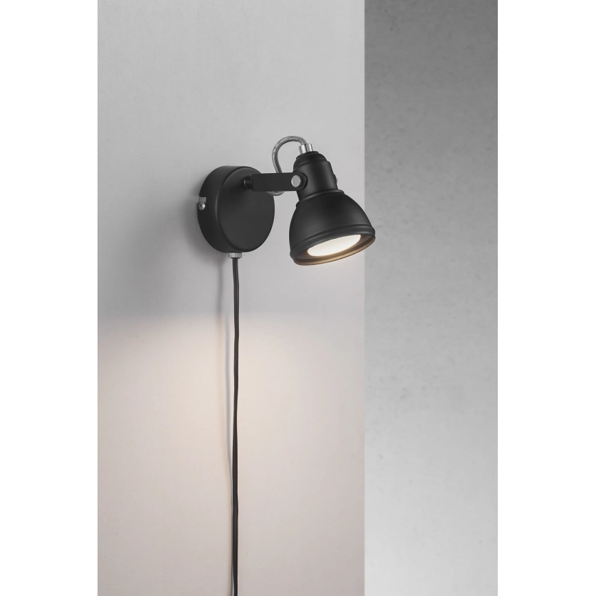 Nordlux - Foco de pared ASLAK 1xGU10/35W/230V negro