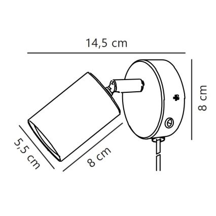 Nordlux - Foco de pared EXPLORE 1xGU10/7W/230V blanco