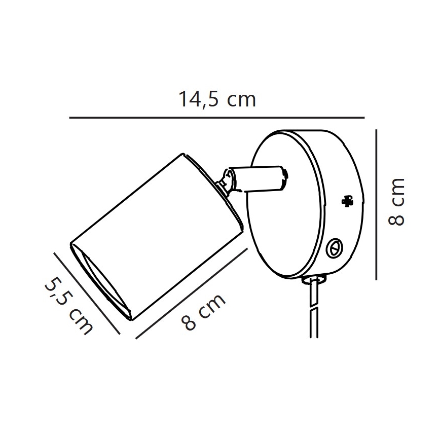 Nordlux - Foco de pared EXPLORE 1xGU10/7W/230V blanco