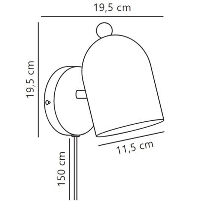 Nordlux - Foco de pared GASTON 1xE27/15W/230V blanco