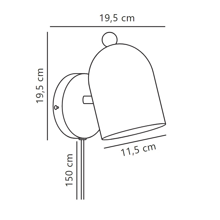 Nordlux - Foco de pared GASTON 1xE27/15W/230V blanco