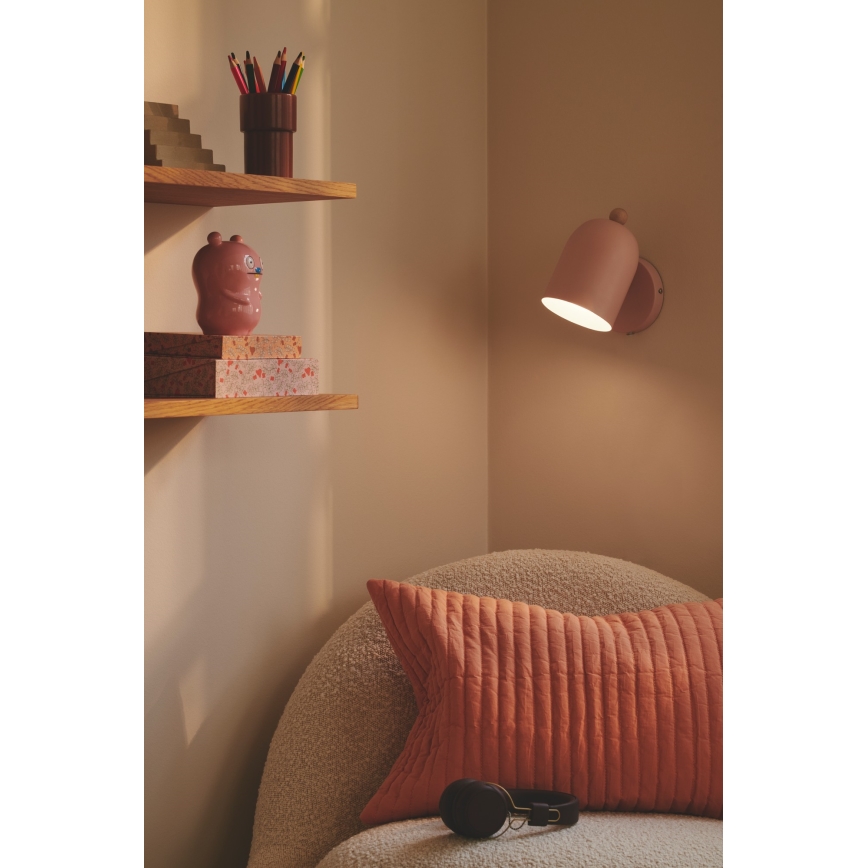 Nordlux - Foco de pared GASTON 1xE27/15W/230V rosa