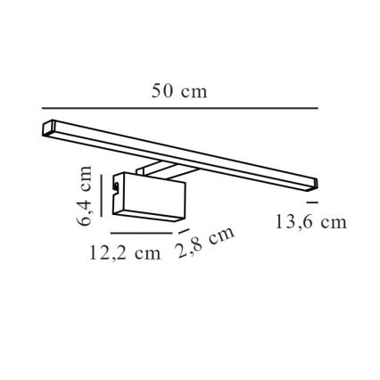 Nordlux - Iluminación LED para espejos de baño MARLEE LED/8,9W/230V IP44 3000K 50 cm cromo brillante