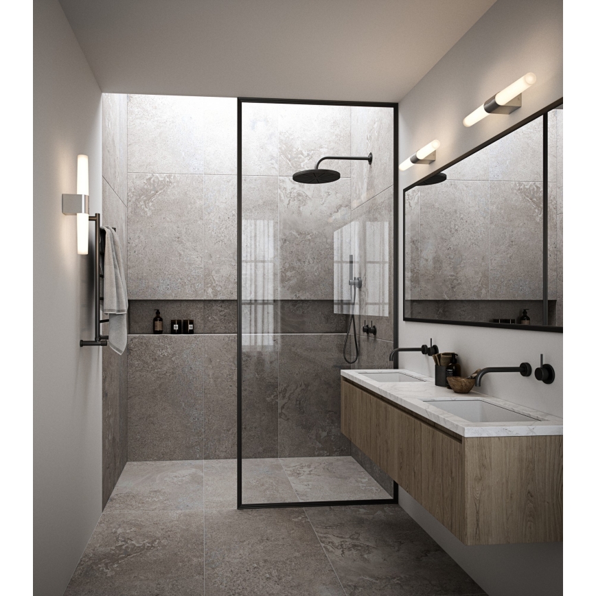 Nordlux - Iluminación LED regulable para espejos de baño HELVA LED/9,5W/230V IP44 3000/4000K CRI 90 cromo mate