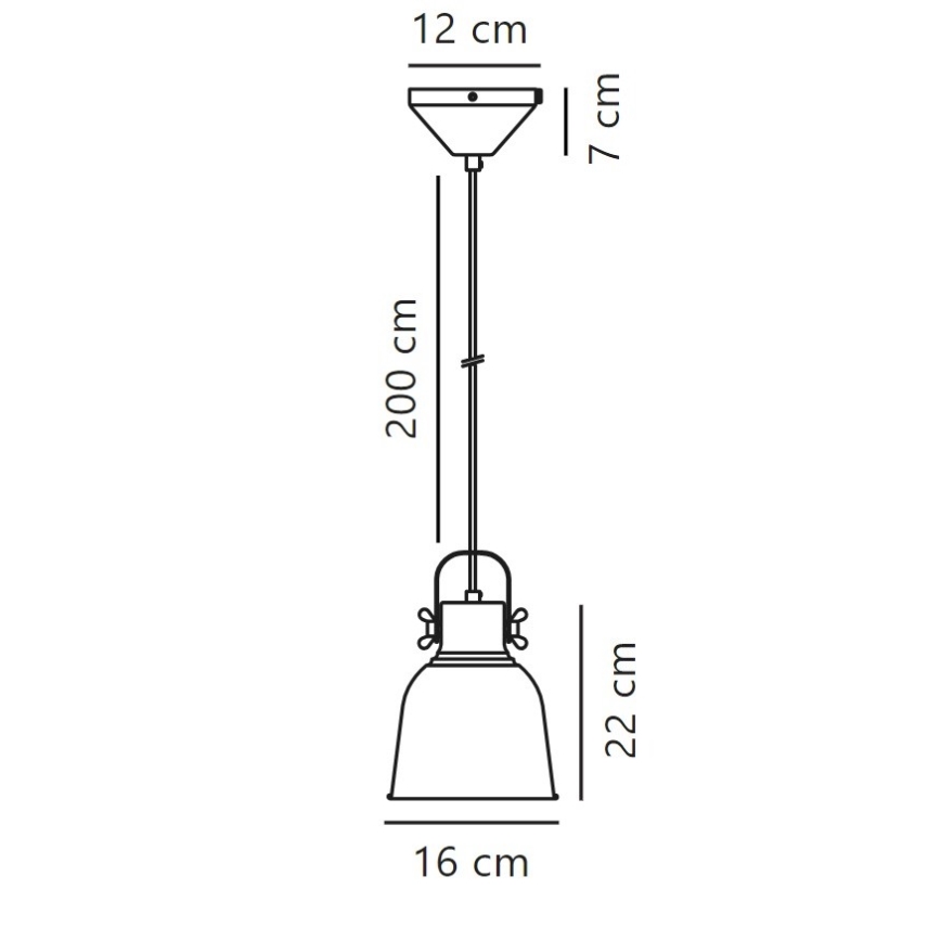 Nordlux - Lámpara colgante ADRIAN 1xE27/25W/230V diá. 16 cm antracita