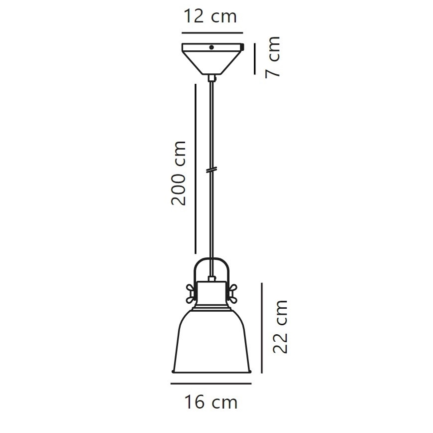 Nordlux - Lámpara colgante ADRIAN 1xE27/25W/230V diá. 16 cm gris
