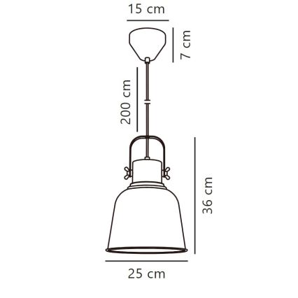 Nordlux - Lámpara colgante ADRIAN 1xE27/40W/230V diá. 25 cm antracita