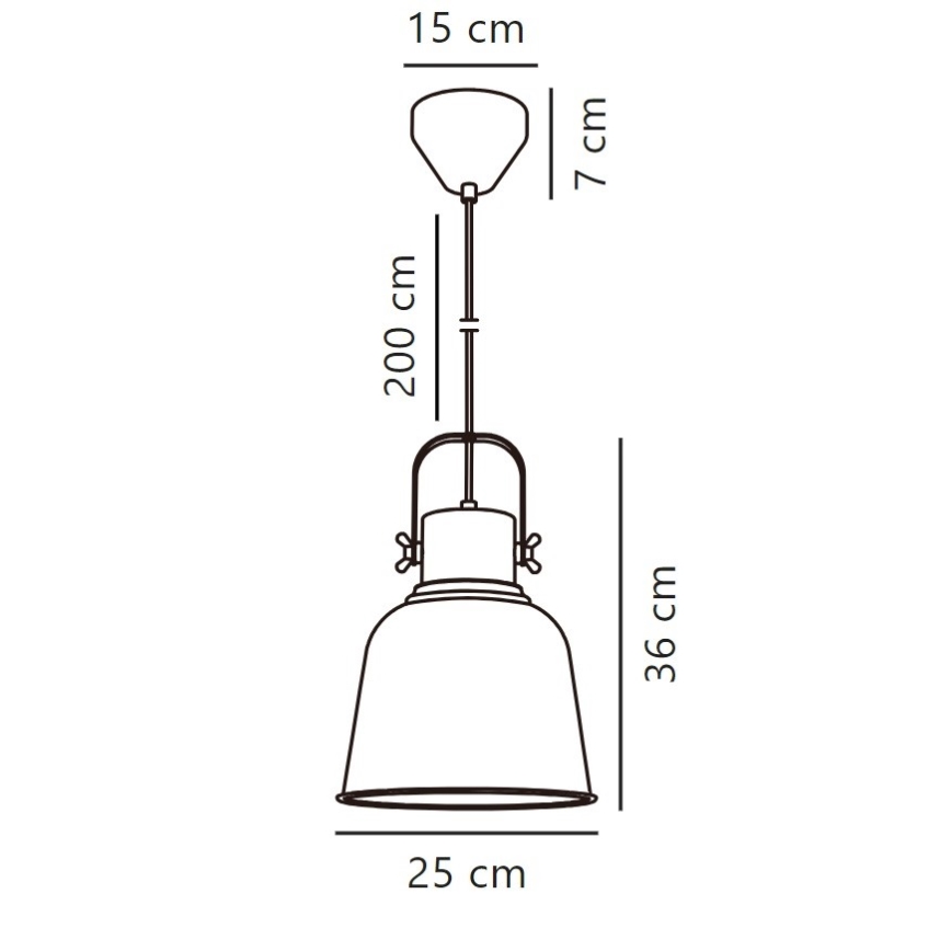 Nordlux - Lámpara colgante ADRIAN 1xE27/40W/230V diá. 25 cm antracita