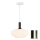 Nordlux - Lámpara colgante ALTON 1xE27/60W/230V blanco/negro/latón