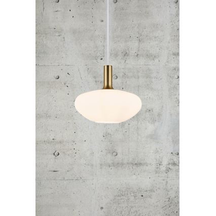 Nordlux - Lámpara colgante ALTON 1xE27/60W/230V blanco/negro/latón