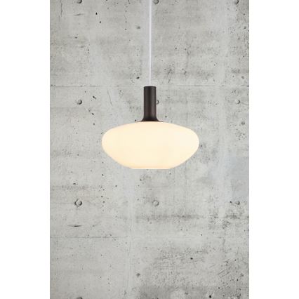 Nordlux - Lámpara colgante ALTON 1xE27/60W/230V blanco/negro/latón