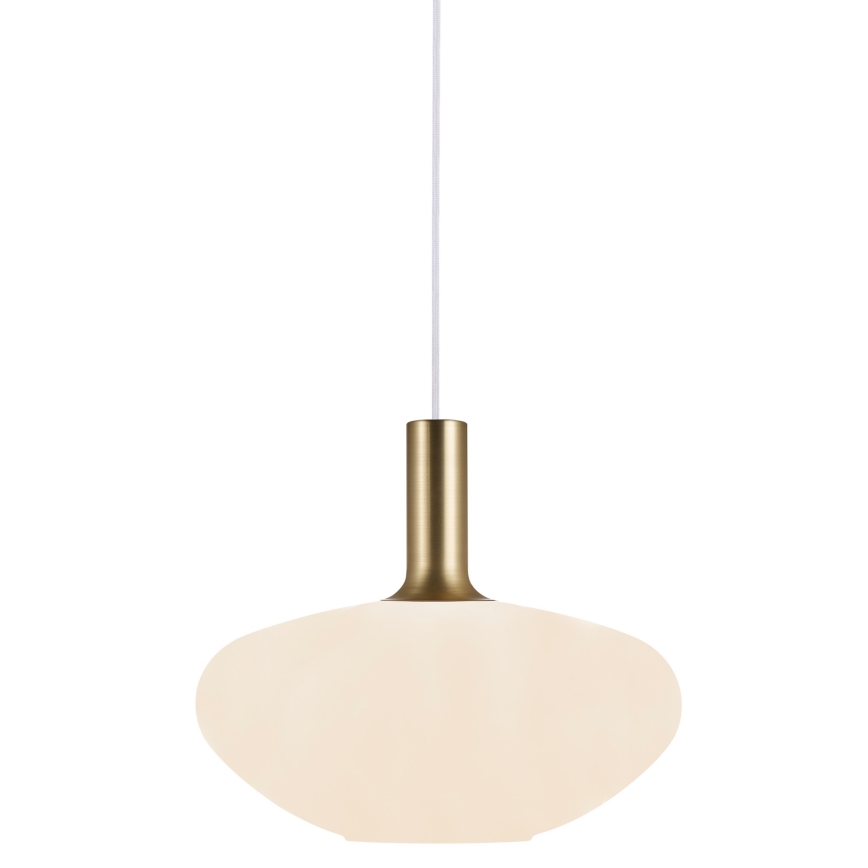 Nordlux - Lámpara colgante ALTON 1xE27/60W/230V blanco/negro/latón