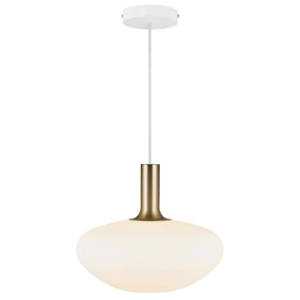 Nordlux - Lámpara colgante ALTON 1xE27/60W/230V blanco/negro/latón