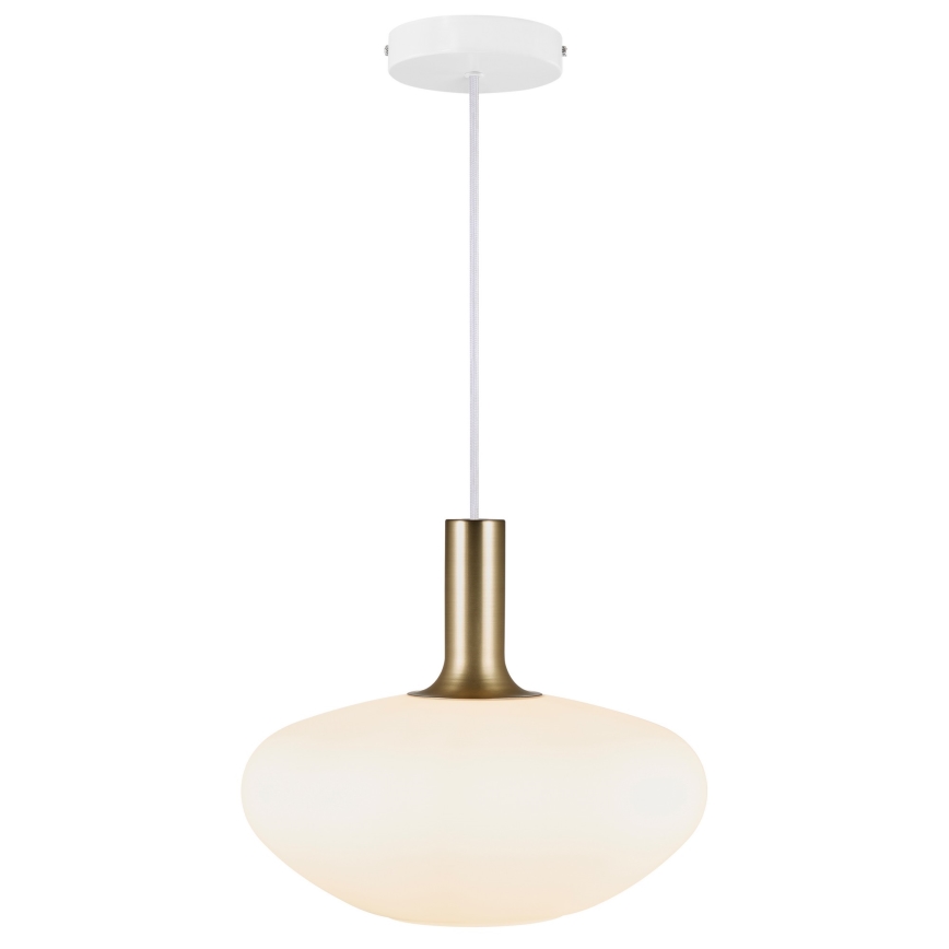Nordlux - Lámpara colgante ALTON 1xE27/60W/230V blanco/negro/latón