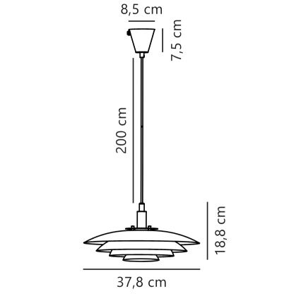 Nordlux - Lámpara colgante BRETAGNE 1xG9/25W/230V antracita