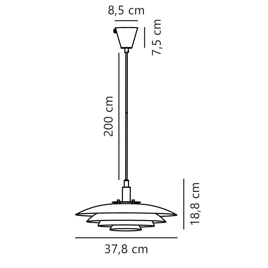 Nordlux - Lámpara colgante BRETAGNE 1xG9/25W/230V antracita