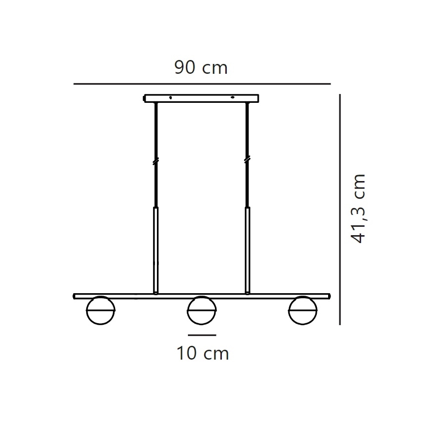 Nordlux - Lámpara colgante CONTINA 3xG9/5W/230V latón