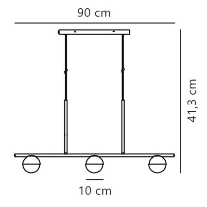 Nordlux - Lámpara colgante CONTINA 3xG9/5W/230V negro