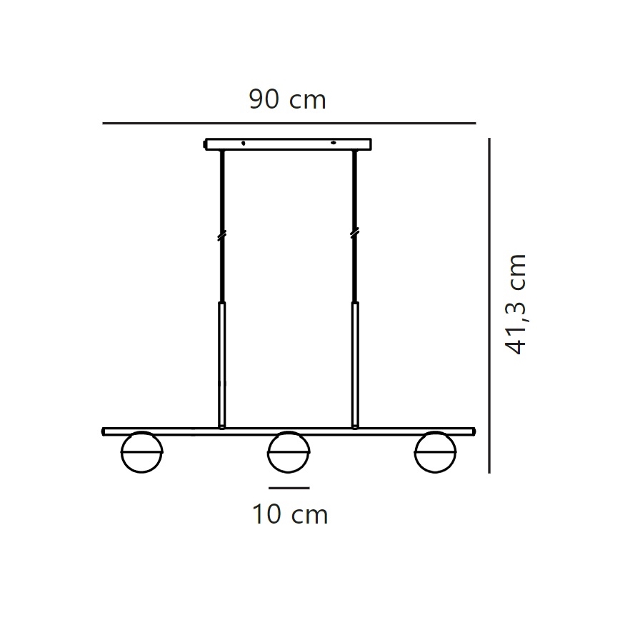 Nordlux - Lámpara colgante CONTINA 3xG9/5W/230V negro