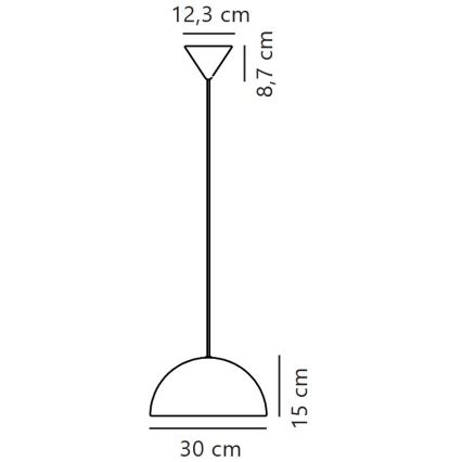 Nordlux - Lámpara colgante ELLEN 1xE27/40W/230V blanco