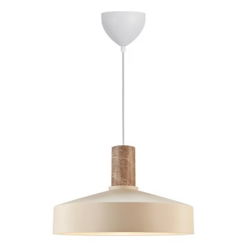 Nordlux - Lámpara colgante ELVAS 1xE27/60W/230V diá. 37,5 cm beige
