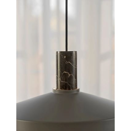 Nordlux - Lámpara colgante ELVAS 1xE27/60W/230V diá. 37,5 cm marrón