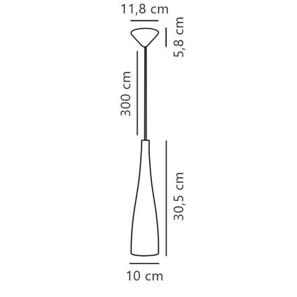 Nordlux - Lámpara colgante EMBLA 1xE27/40W/230V negro