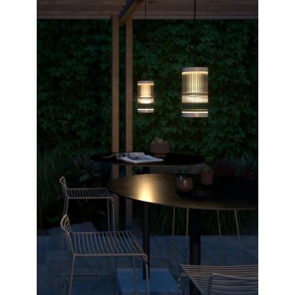 Nordlux - Lámpara colgante exterior COUPAR 1xE27/25W/230V IP33 color crema