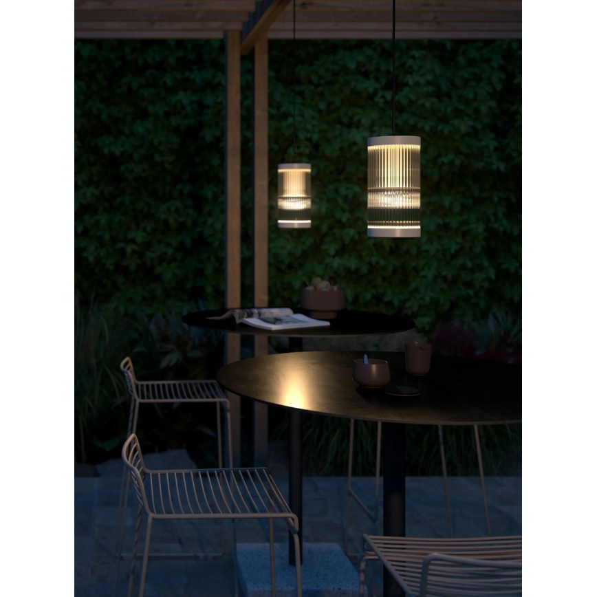 Nordlux - Lámpara colgante exterior COUPAR 1xE27/25W/230V IP33 color crema