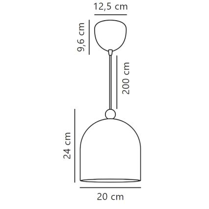 Nordlux - Lámpara colgante GASTON 1xE27/40W/230V blanco