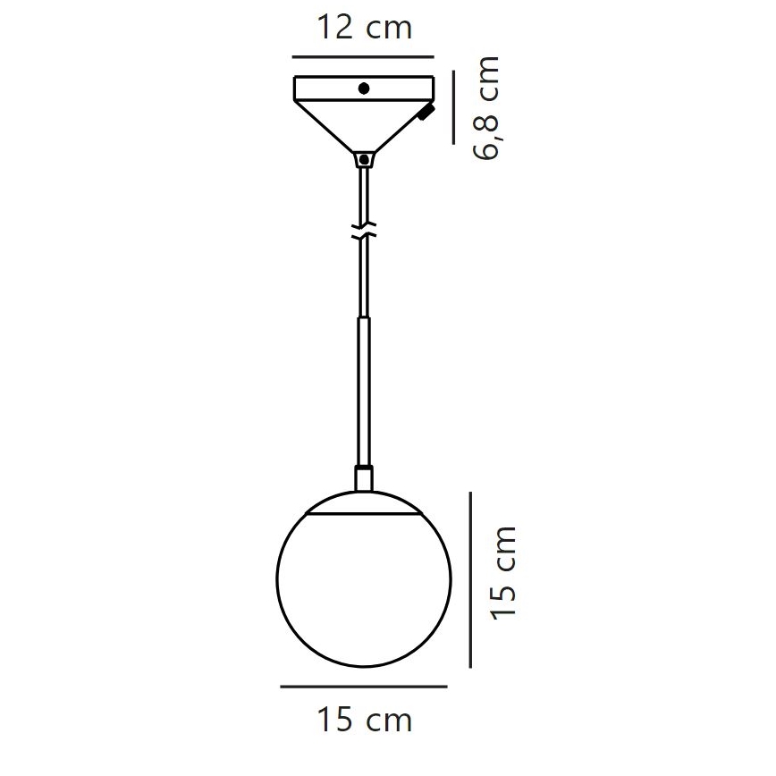 Nordlux - Lámpara colgante GRANT 1xE14/15W/230V diá. 15 cm